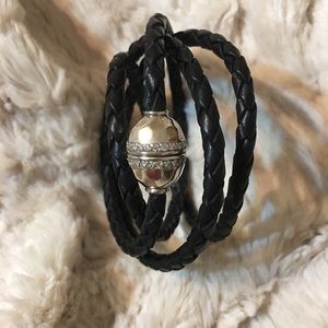 Silpada black cord bracelet/ necklace